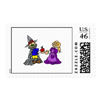 Witch playing Snow White stamp