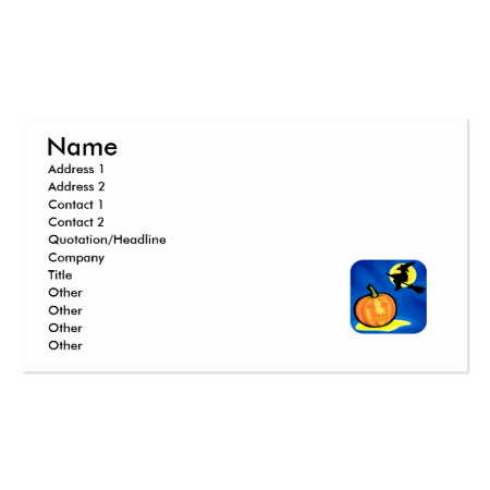 Witch & Pumpkin Business Card Template