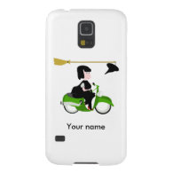 Witch Riding A Green Moped Galaxy S5 Covers