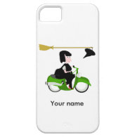 Witch Riding A Green Moped iPhone 5 Case