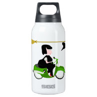 Witch Riding A Green Moped SIGG Thermo 0.3L Insulated Bottle