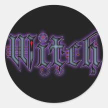 Witch Round Sticker