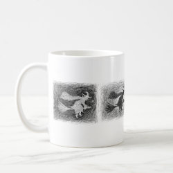Witch Scratch Black White Mug mug