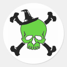 Witch Skull Stickers