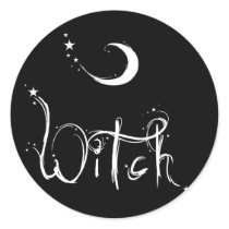 Witch Round Stickers