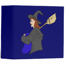 Witch Trick or Treater Girl binders