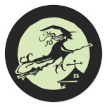 Witch Vane on Round Sticker
