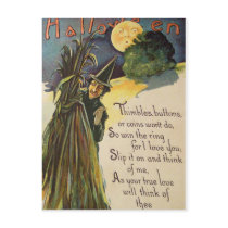 Witch (Vintage Halloween Card) Post Cards