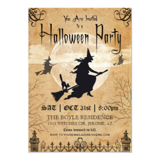 halloween witch invitations amp announcements zazzle witch invitation