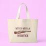 Witch with a boomstick 2 tote bags