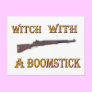 Witch with a boomstick post cards