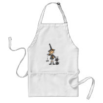 Witch with Black Cat aprons