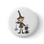 Witch with Black Cat Pins