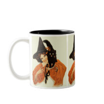 Witch with Cat mugs by Tchotchke Witch with Cat mugs