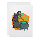 Witch with cauldron personalized invitation