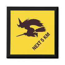 Witch Zone Sign Magnet - Metric