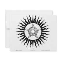 Witchcraft: Sun Burst; Pentagram circle invitations by Mal_Corvus Witchcraft: Sun Burst; Pentagram circle invitations