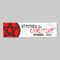 Witches for Christine Bumper Sticker bumper stickers