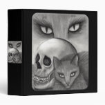 Witch's Black Cat Skull Gothic Fantasy Cat Art Ave binders