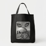Witch's Black Cat Skull Gothic Fantasy Cat Art Bag bags