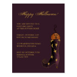 Witch's Boot & Pumpkin • Halloween Invitation Postcards