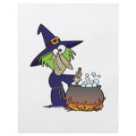 witchs brew halloween cartoon full color flyer