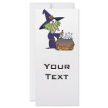 witchs brew halloween cartoon rack card template