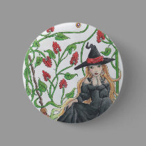 Witch's Broom buttons