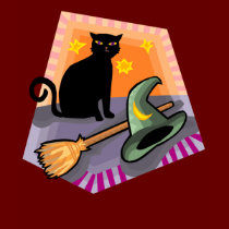 Witch's Cat Halloween T-shirts by halloween_tshirts Witch's Cat Halloween T-shirts
