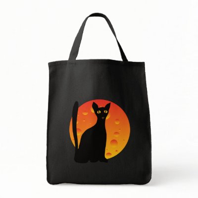 witch's cat&moon tote bag by VioDeSign