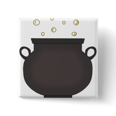 Witchs Cauldron pinback buttons