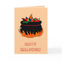 Witch's cauldron-greeting cards