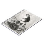 Witch's Kittens Cat Skull Gothic Art Notebook notebooks