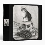 Witch's Kittens Cat Skull Gothic Goth Fantasy Art  binders