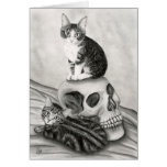 Witch's Kittens Cat Skull Gothic Goth Fantasy Art  cards