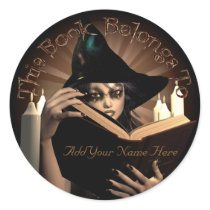 Witchy Bookplate stickers