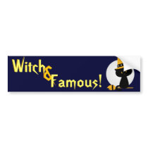 Witchy Cat Bumper Sticker bumper stickers