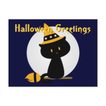 Witchy Cat Postcard