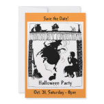 Witchy Chimney Halloween Party Invitation