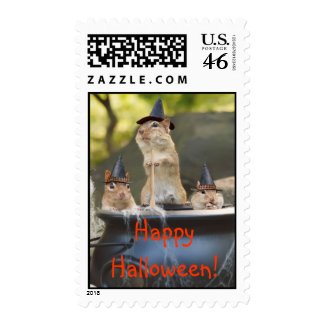 Witchy Chipmunks Postage stamp