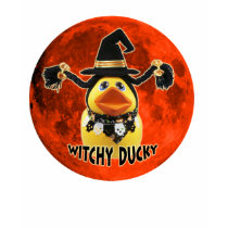 Witchy Ducky (Red Moon Rising) t-shirts