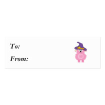 witchy goofkins pink lamb business card templates