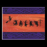 Witchy Halloween Celebration. postcards