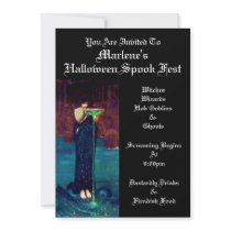 Witchy Halloween Party Personalized Invitations