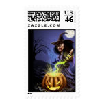 Witchy halloween stamp