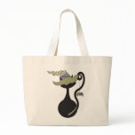 Witchy Kitty in Green Hat Bag bags
