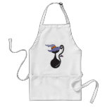 Witchy Kitty in Purple Hat Apron