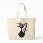 Witchy Kitty in Purple Hat Bag bags