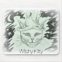 Witchy Kitty mousepads by tygerlilie Witchy Kitty mousepads