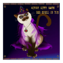 Witchy Kitty Poster posters by Lotacats Witchy Kitty Poster posters